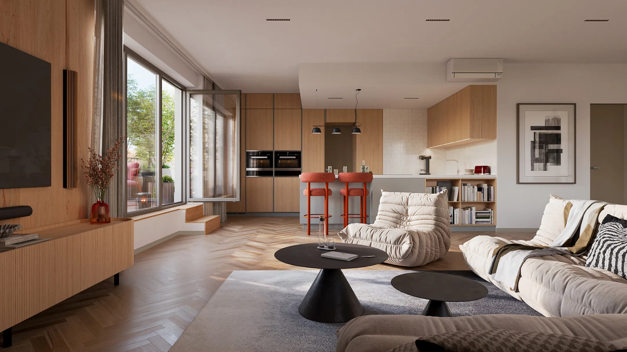 Bedroom interior in Rezidence Montgomery