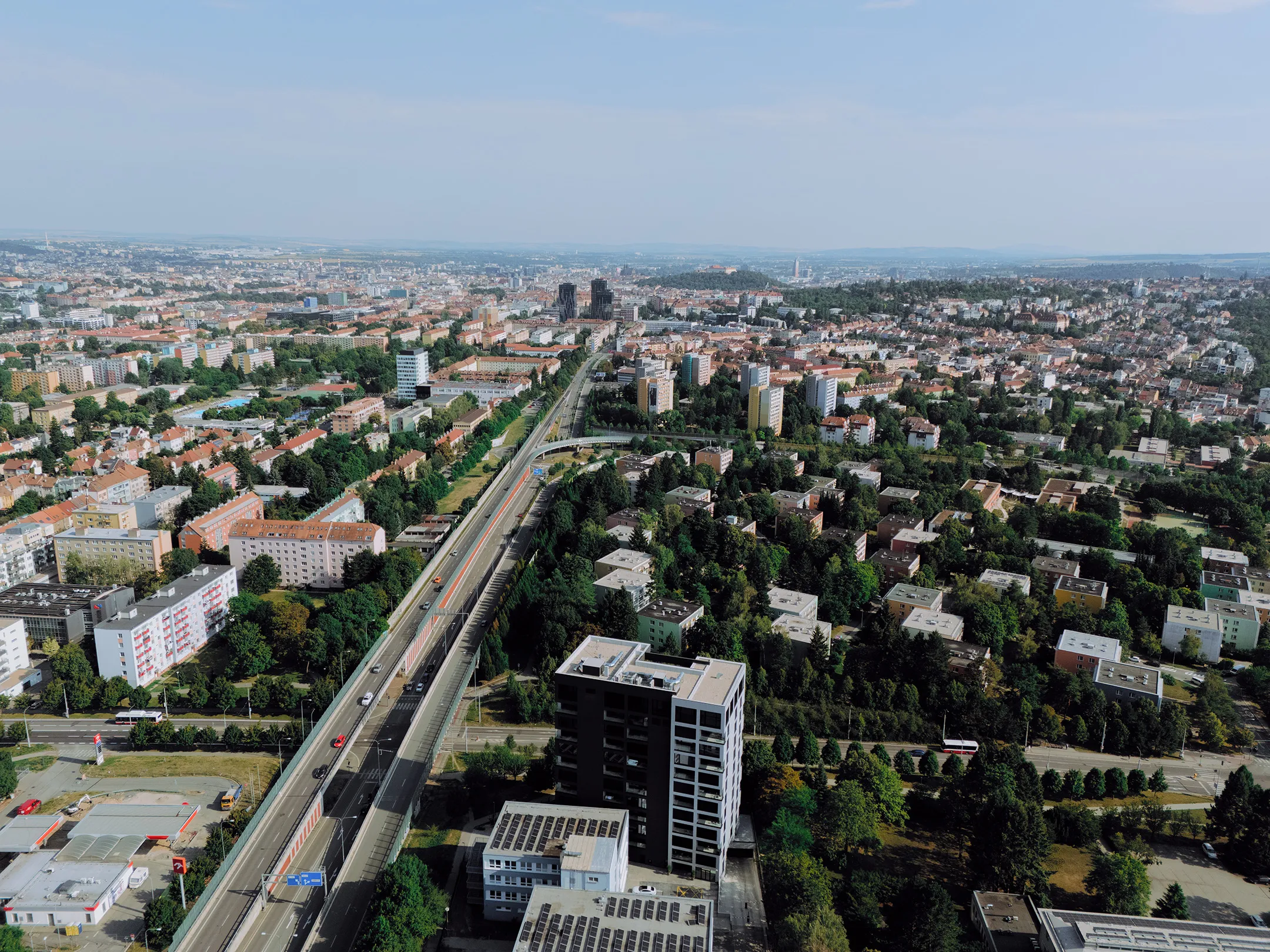 View of Brno city centre from Rezidence Montgomery