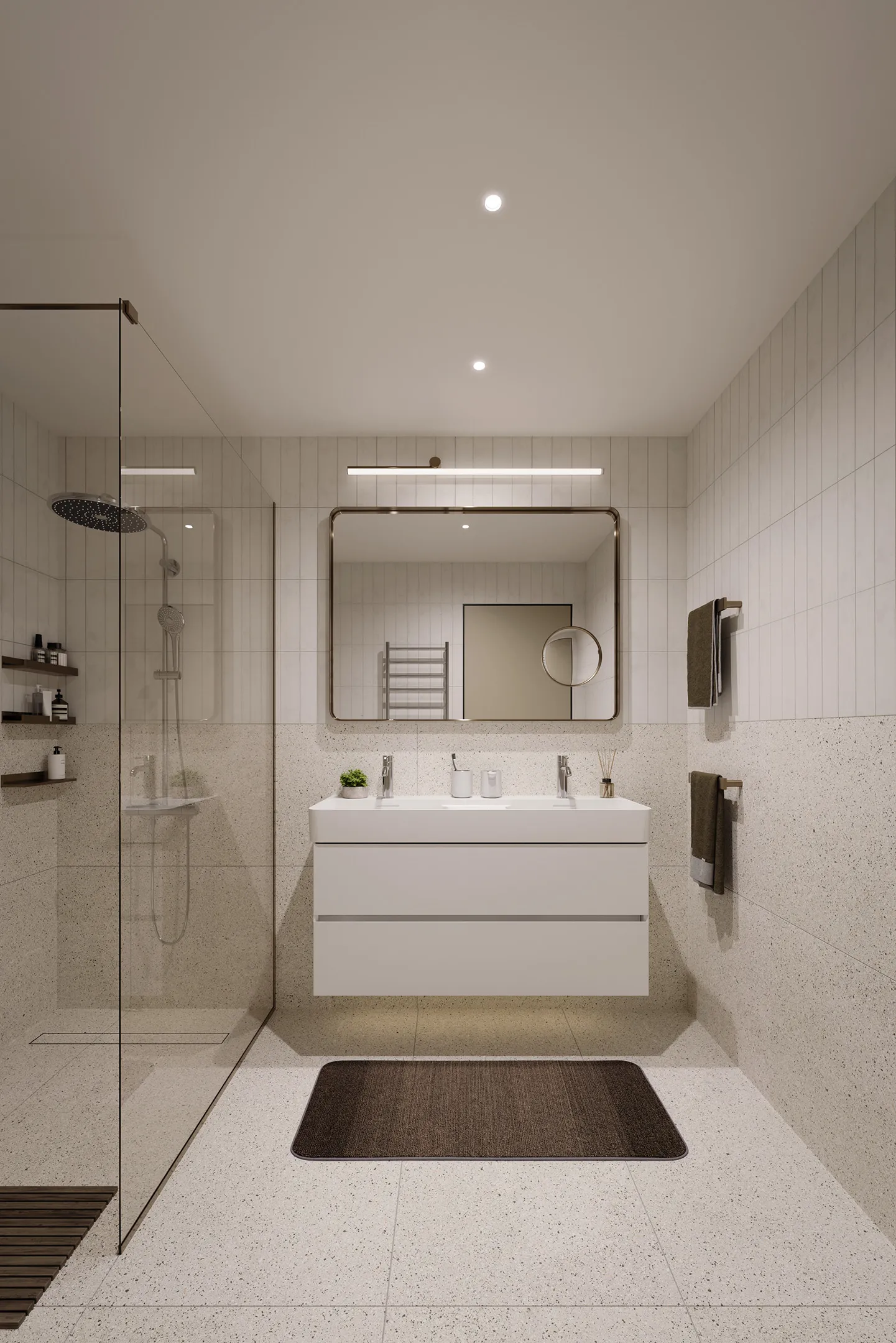 Bathroom with a double vanity
