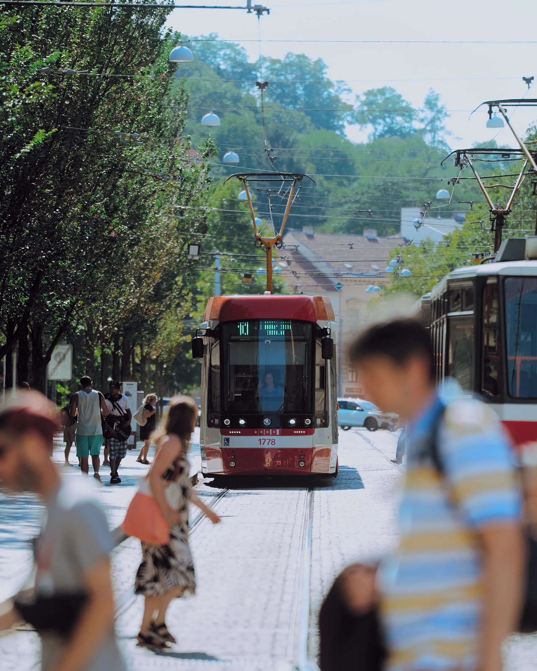 Tram stop near the Montgomery Residence
